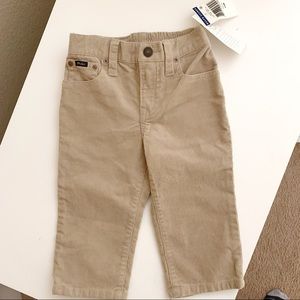 NWT RALPH LAUREN Khaki Corduroy size 12m Pants